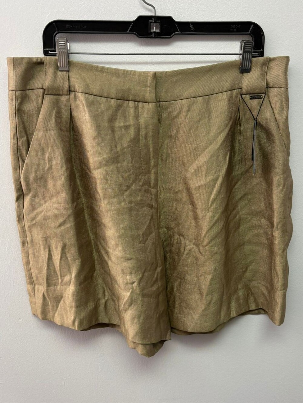 Armani Exchange Gold Metallic Sheen Women's Shorts